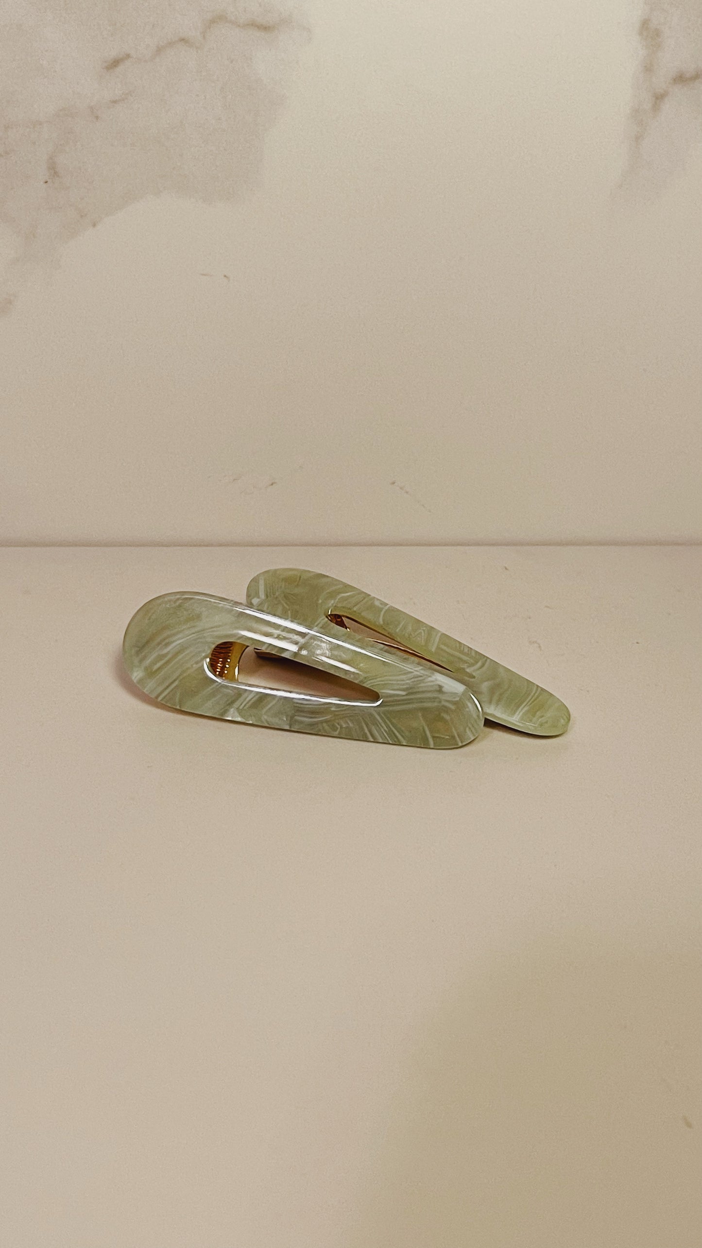 Hair Clips - Iridescent Sage