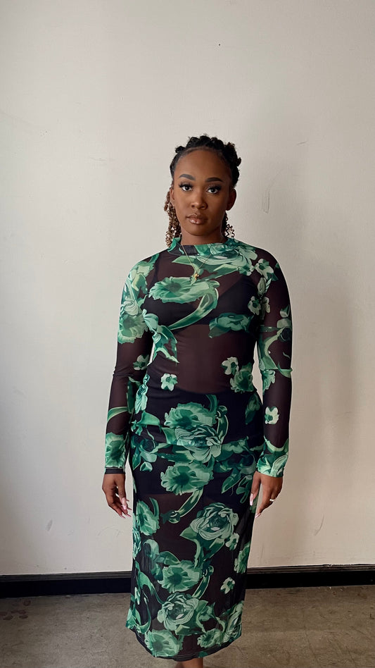 Sheer Maxi Dress - Medusa