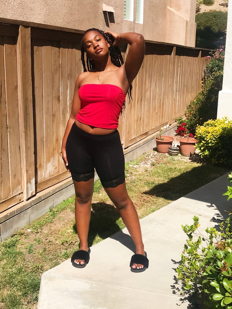 Baesic Lace Trim Cycling Shorts