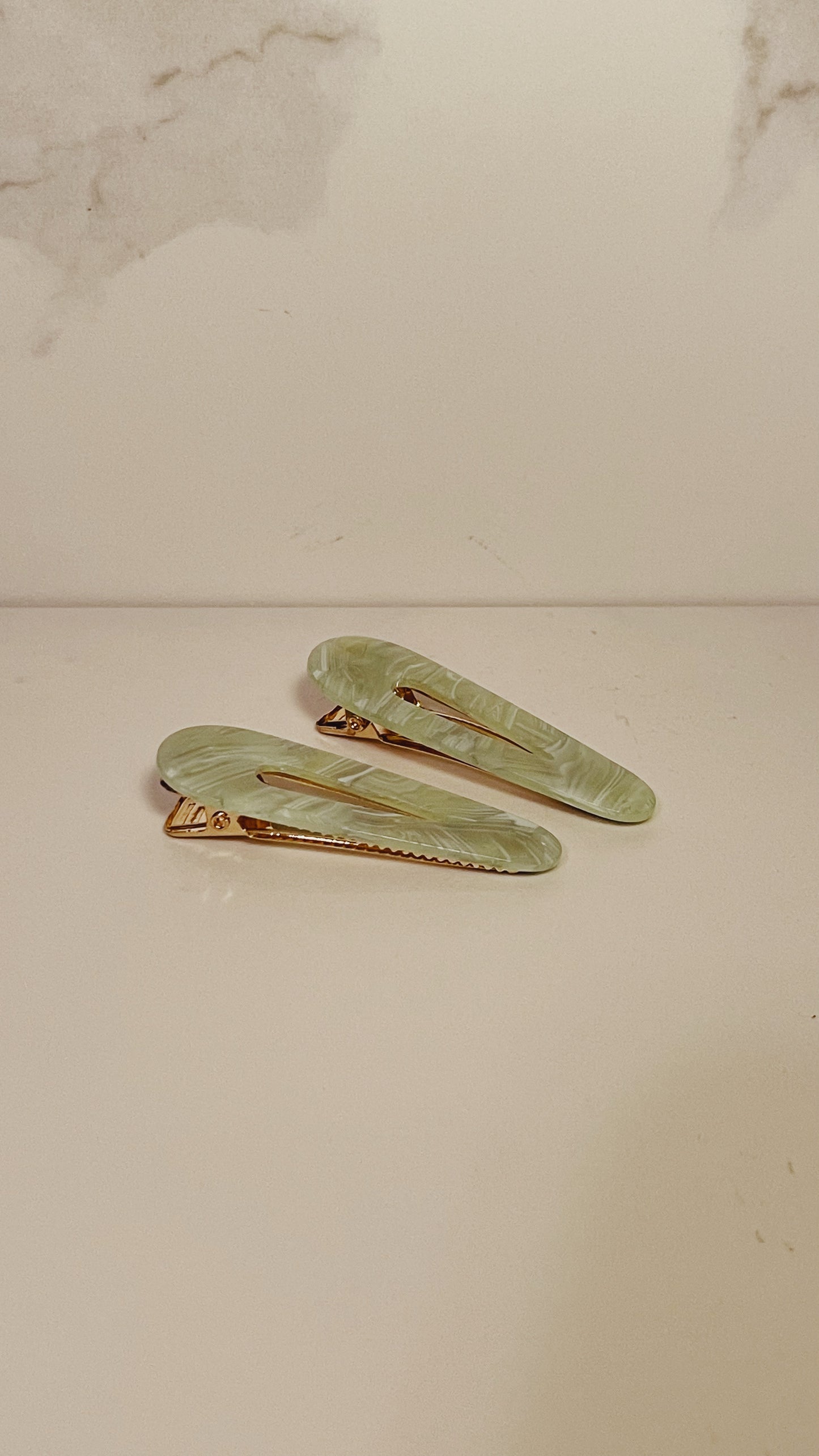 Hair Clips - Iridescent Sage