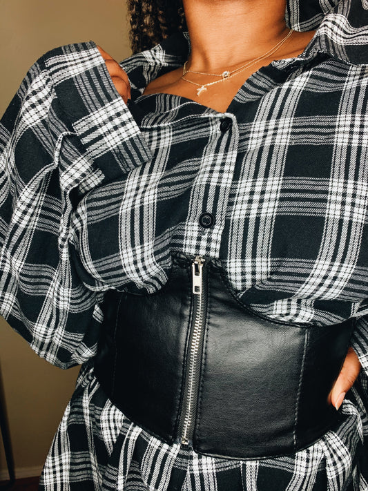 PU Leather Wide Belt