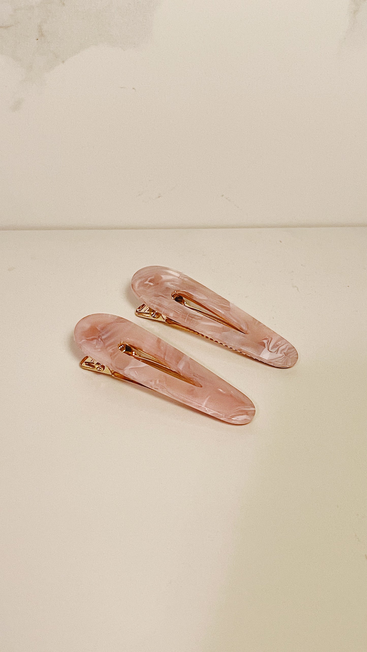 Hair Clips - Pearlescent Pink